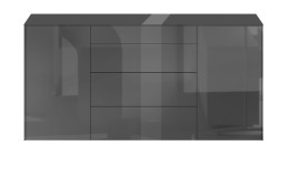 Kommode Couleur in der Farbe Anthrazit, von vorne