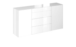 Kommode Couleur in der Farbe Ice White, Schrägansicht