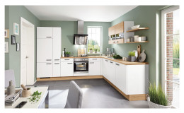 Nobilia Kueche Laser Structura Alpinweiss Eiche Sierra Nachbildung