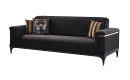 Sofa 3-Sitz Queens, in der Farbe anthrazit