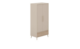 Kleiderschrank Eefje in Cashmere-Beige und einer Absetzung in Groovy-Oak