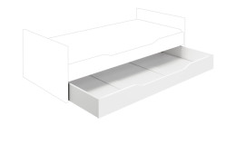 Ausziehbett Kira in Kreidewiß