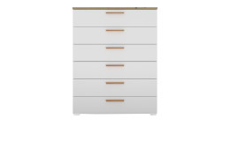 Kommode Antigua mit einer Front in Alpinweiß und  Korpus in Eiche Artisan.