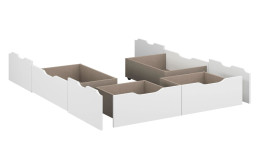 Sockelschubkasten Antigua Beds in Alpinweiß