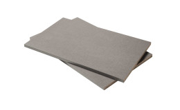 Zwei Einlegeböden Milo in grau übereinander liegend.