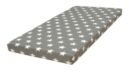 Federkern-Matratze Easydream FK 2000 140 x 200 cm H2 mit Bezug in Grau Sternen-Motiv