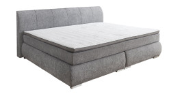 Boxspringbett Family in der Farbe silber