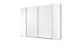 Dreh- / Schwebetürenschrank Luis in der Farbausführung Weiß 