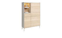 Schrank Niora in der Farbe Natur schräg von der Seite