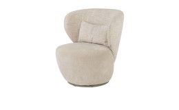 Sessel Solee von Xooon in in der Farbe creme, drehbar