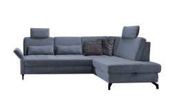 Komfort-Ecksofa Westminster, in der Farbausführung Graublau