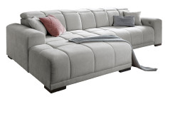 Wohnlandschaft Marbella in einem silbernen Bezugsstoff