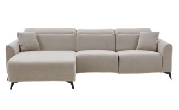 Wohnlandschaft Triest in einem Bezugsstoff in Creme