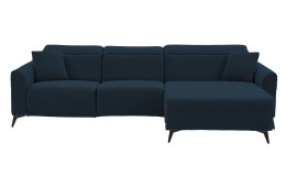 Wohnlandschaft Triest in einem Bezugsstoff in blau