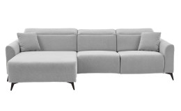 Wohnlandschaft Triest in einem Bezugsstoff in grau