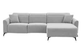 Wohnlandschaft Triest in einem Bezugsstoff in grau