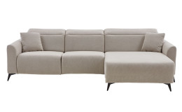 Wohnlandschaft Triest in einem Bezugsstoff in Creme