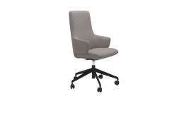 Drehstuhl Stressless Laurel v2 High (L), in der Farbausführung Light Grey, Schrägansicht