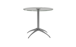 Beistelltisch Stressless Urban Star S in silber mit Glasplatte.