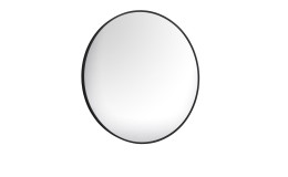 Rahmenspiegel Britt mit einem Rahmen in schwarz aus Metall. Schräge Seitenansicht