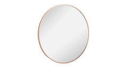 Rahmenspiegel Britt mit einem Rahmen in Gold aus Metall. Schräge Seitenansicht