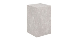 Beistelltisch Nilla in Marmoroptik in Beige, aus MDF, Rechteck-Form