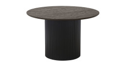 Esstisch Nilla von House Nordic in rund, Farbe in Dunkelbraun aus Melamin und MDF