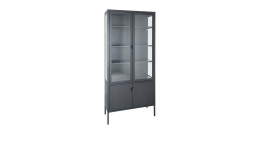Vitrine Nilla von House Nordic in Schwarz aus Stahl, mit 4 Türen