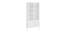 Vitrine Nilla von House Nordic in Weiß aus Stahl, mit 4 Türen