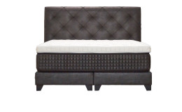 Basis-Boxspringbett Premium Magnifique mit einem Bezugsstoff in Anthrazit