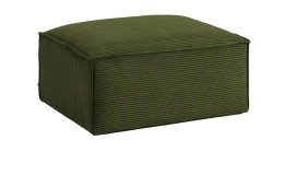 Hocker Blok von Kave Home aus Cord in Grün