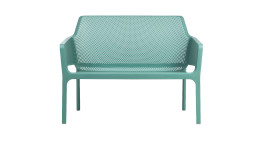 Gartenbank Net in Salice (Grün-Blau) aus Fiberglass-Polypropylen, mit Armlehnen
