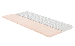 Kaltschaumtopper MONDO Barell 100 x 200 cm in einem weißen Doppeltuchbezug