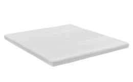 Gelschaumtopper MONDO Barell 180 x 200 cm in einem weißen Doppeltuchbezug
