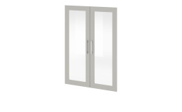 Glastüren-Paar vito Vary im Dekor Kreidegrau matt