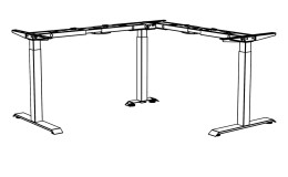 Winkel-Untergestell vito Vary Ausführung Weiß matt, aus Metall