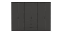 Drehtürenschrank vito Dioso in Graphit aus Holzwerkstoff.