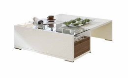 Couchtisch Musterring Aterno in weiß und mit Glas