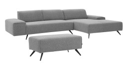 Komfort-Wohnlandschaft Musterring MR 2985, in der Farbausfürhung Grau, mit Hocker