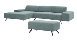 Komfort-Wohnlandschaft Musterring MR 2985, in der Farbausfürhung Türkis, mit Hocker