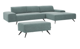 Komfort-Wohnlandschaft Musterring MR 2985, in der Farbausfürhung Türkis, mit Hocker
