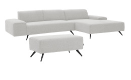 Komfort-Wohnlandschaft Musterring MR 2985, in der Farbausfürhung Weiß, mit Hocker
