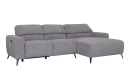 Wohnlandschaft Föhr mit grauem Bezug aus Stoff