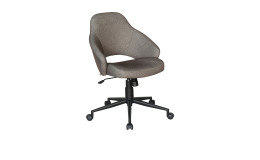 Bürostuhl Elias in Hellbraun, stabiles, lackiertes Metallgestell 