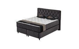 Boxspringbett Undine, in der Farbausführung anthrazit