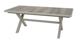 Gartentisch ausziehbar von Siena Garden in seidengrau / washed grey