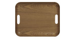 ASA Selection Holz-Tablett Holz 45 x 36 cm, rechteckiges Tablett mit ovalen Griffen, Ansicht von oben auf weißem Grund.