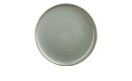Der Platzteller Saisons 31 cm von ASA Selection ist ein runder, hellgrauer Steingutteller mit einem dezent erhöhten Rand.