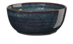 Eine dunkelblaue ASA Selection Poke Bowl 18 cm mit braunem Rand und glänzender, strukturierter Oberfläche.