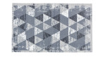 Astra Fußmatte Miabella 66x110 cm: rechteckig, grau, mit geometrischem Muster in Grau, Weiß & Schwarz.